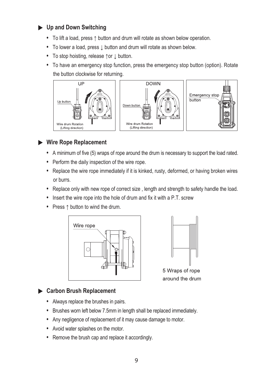 COMEUP Heavy Duty DC Hoist (Ver:01) User Manual | Page 11 / 16