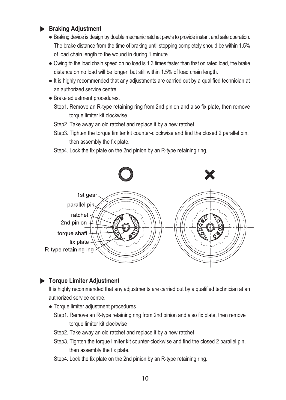 COMEUP Chain Hoist (Ver:02) User Manual | Page 12 / 16