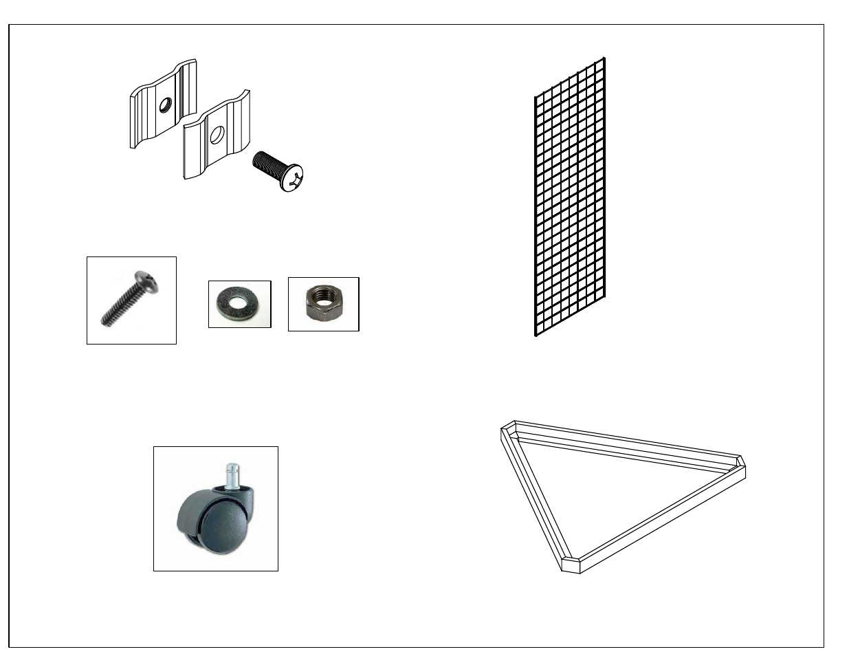 Grid triangle unit components | Comfort Company 05301 Display Rack Assembly Instructions User Manual | Page 2 / 5