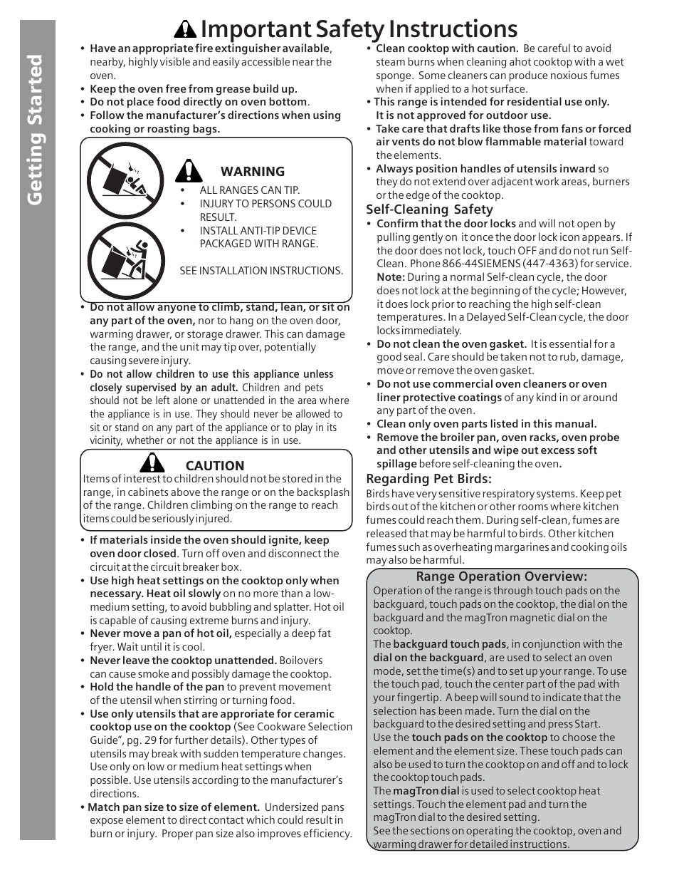 Important safety instructions | Siemens HE2415C User Manual | Page 6 / 110