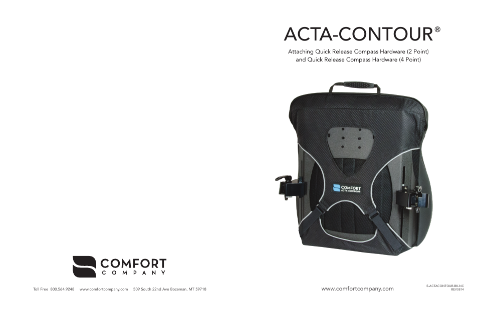 Comfort Company Acta-Contour Quick Release User Manual | 2 pages