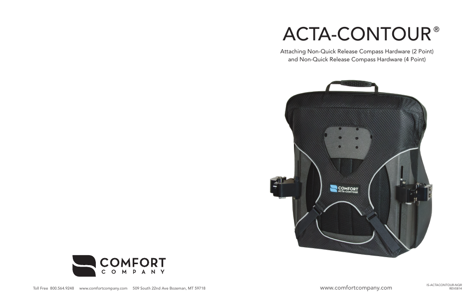 Comfort Company Acta-Contour Non-Quick Release User Manual | 2 pages