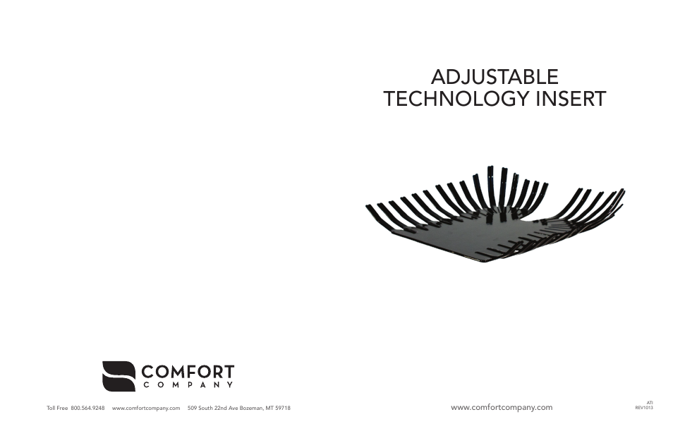 Comfort Company ADJUSTABLE TECHNOLOGY INSERT User Manual | 2 pages