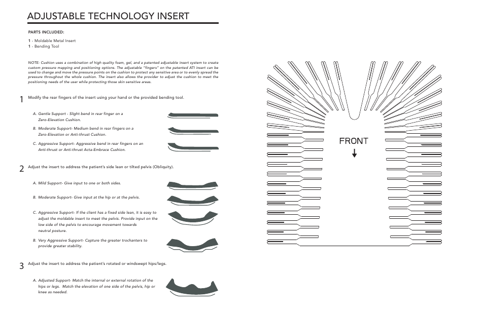 Adjustable technology insert | Comfort Company ADJUSTABLE TECHNOLOGY INSERT User Manual | Page 2 / 2