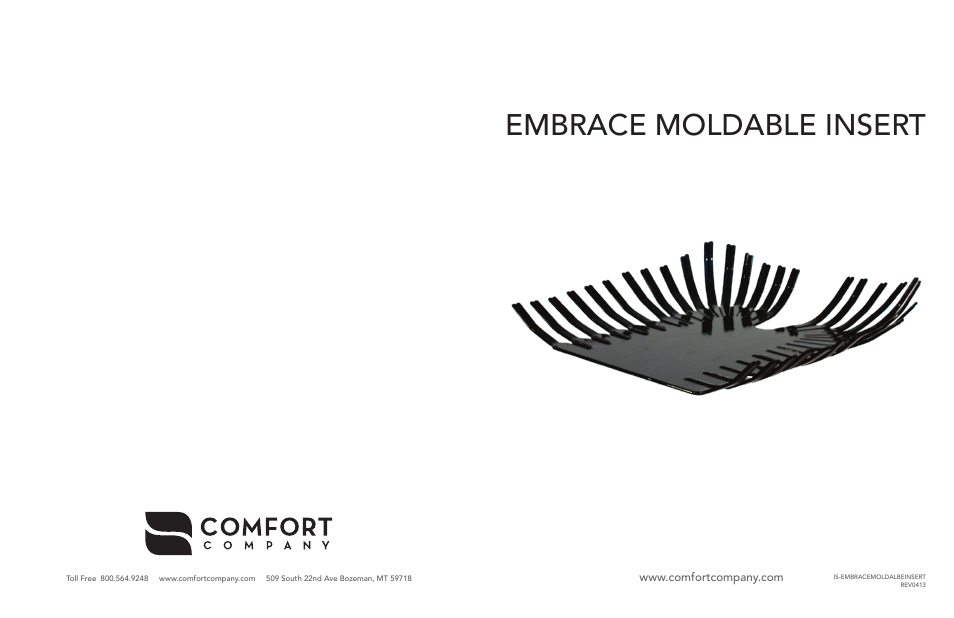 Comfort Company Embrace Moldable Insert User Manual | 2 pages