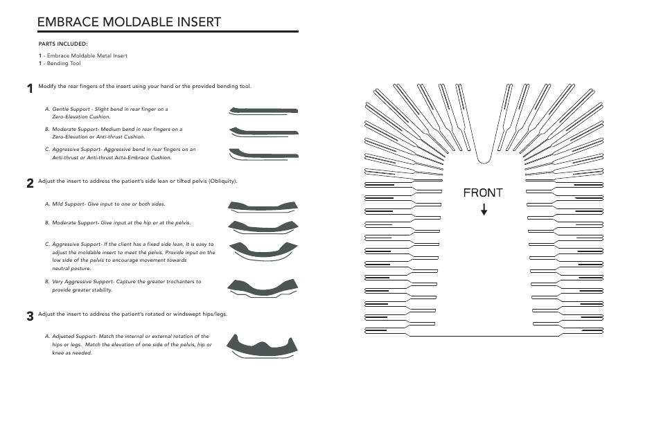 Embrace moldable insert | Comfort Company Embrace Moldable Insert User Manual | Page 2 / 2