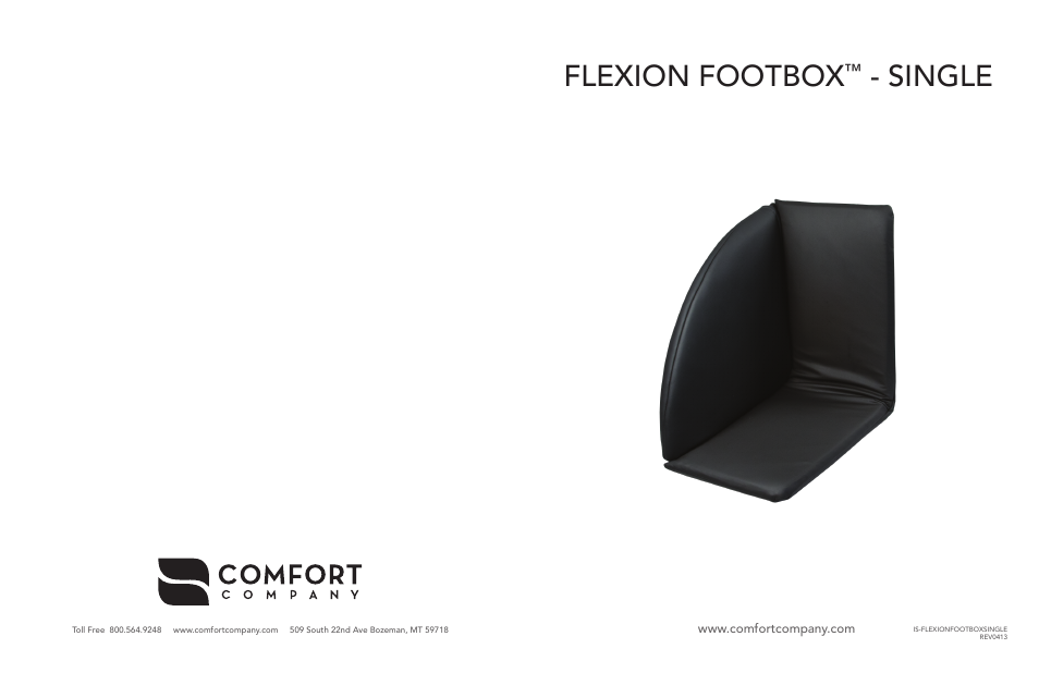 Comfort Company Flexion Footbox Single User Manual | 2 pages