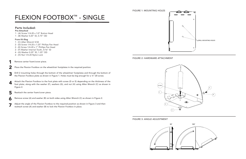 Flexion footbox, Single | Comfort Company Flexion Footbox Single User Manual | Page 2 / 2