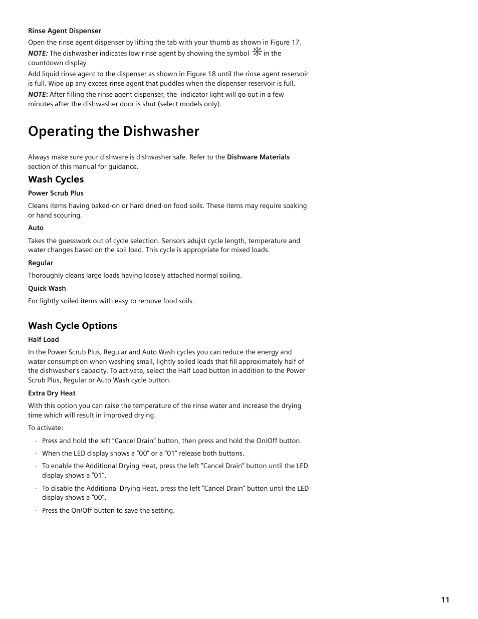 Operating the dishwasher | Bosch SGV45E03UC User Manual | Page 11 / 64