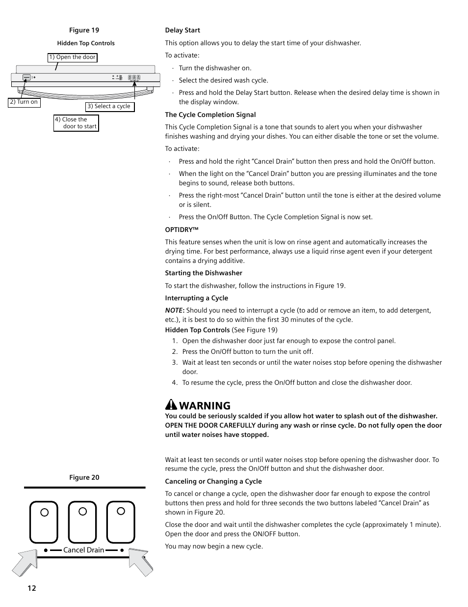 Warning | Bosch SGV45E03UC User Manual | Page 12 / 64