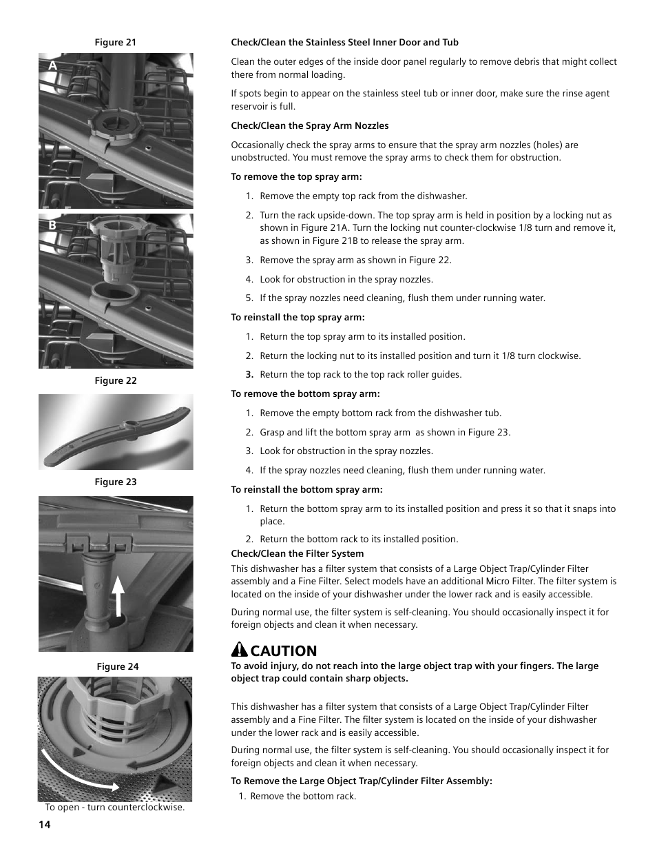 Caution | Bosch SGV45E03UC User Manual | Page 14 / 64