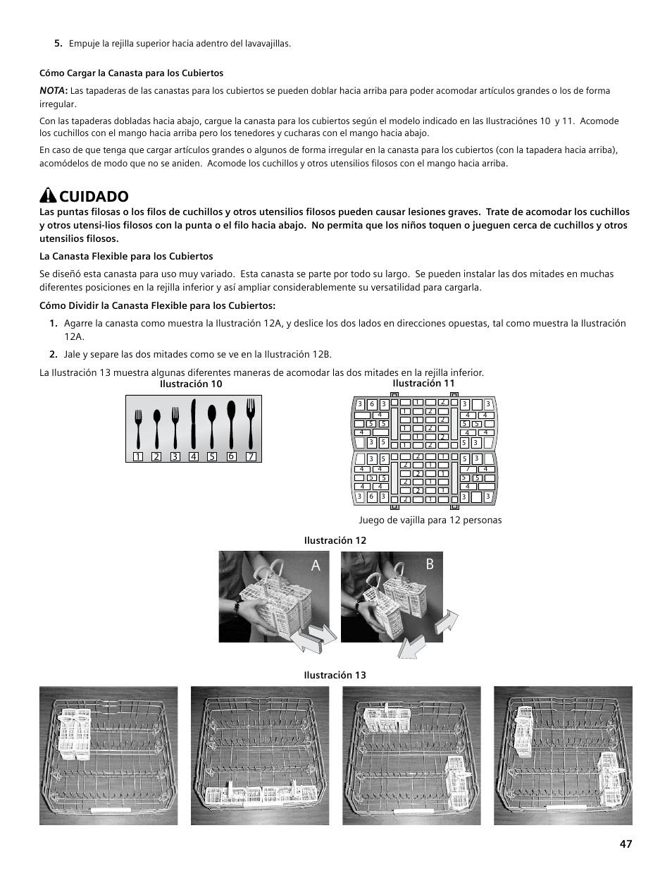 Cuidado | Bosch SGV45E03UC User Manual | Page 47 / 64