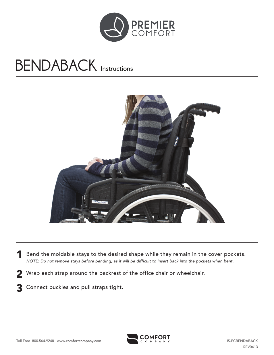 Comfort Company Bendaback User Manual | 1 page