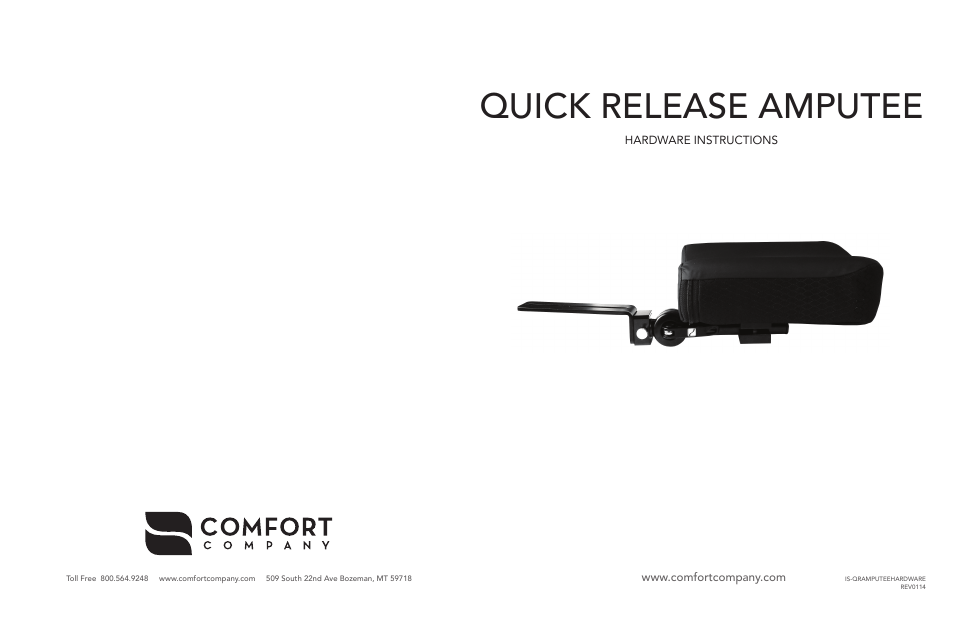 Comfort Company Quick Release Amputee Hardware User Manual | 2 pages