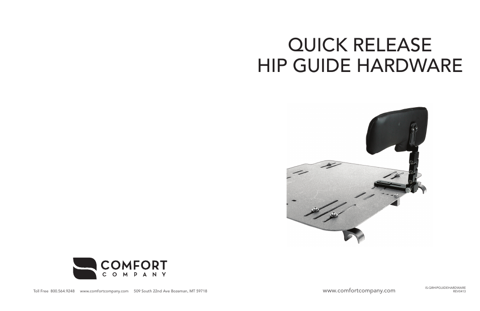 Comfort Company Quick Release Hip Guide Hardware User Manual | 2 pages