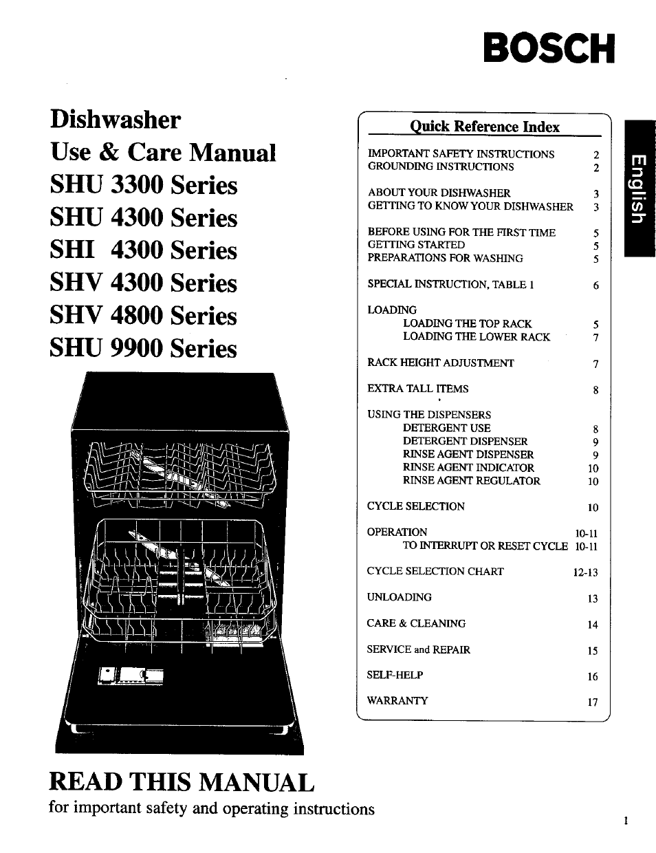 Bosch SHU 4300 User Manual | 17 pages