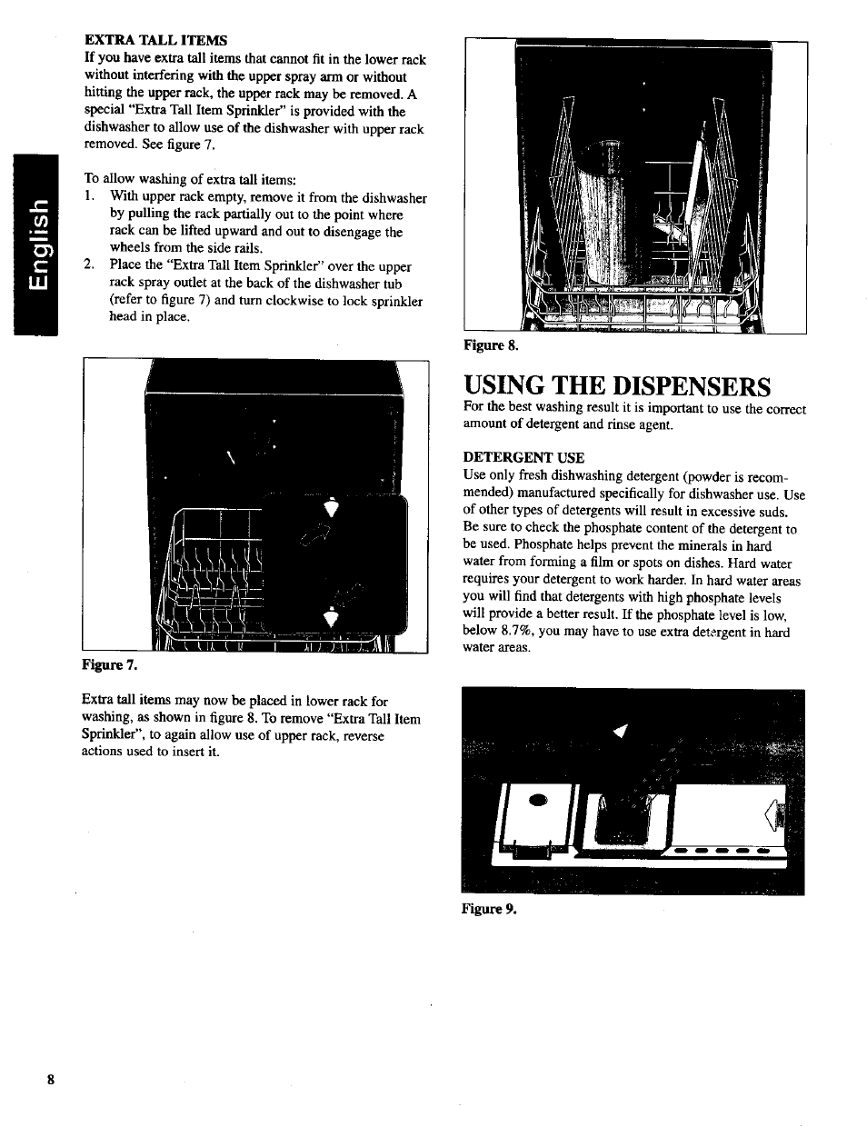 Using the dispensers | Bosch SHU 4300 User Manual | Page 8 / 17