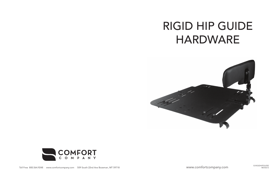 Comfort Company Rigid Hip Guide User Manual | 2 pages