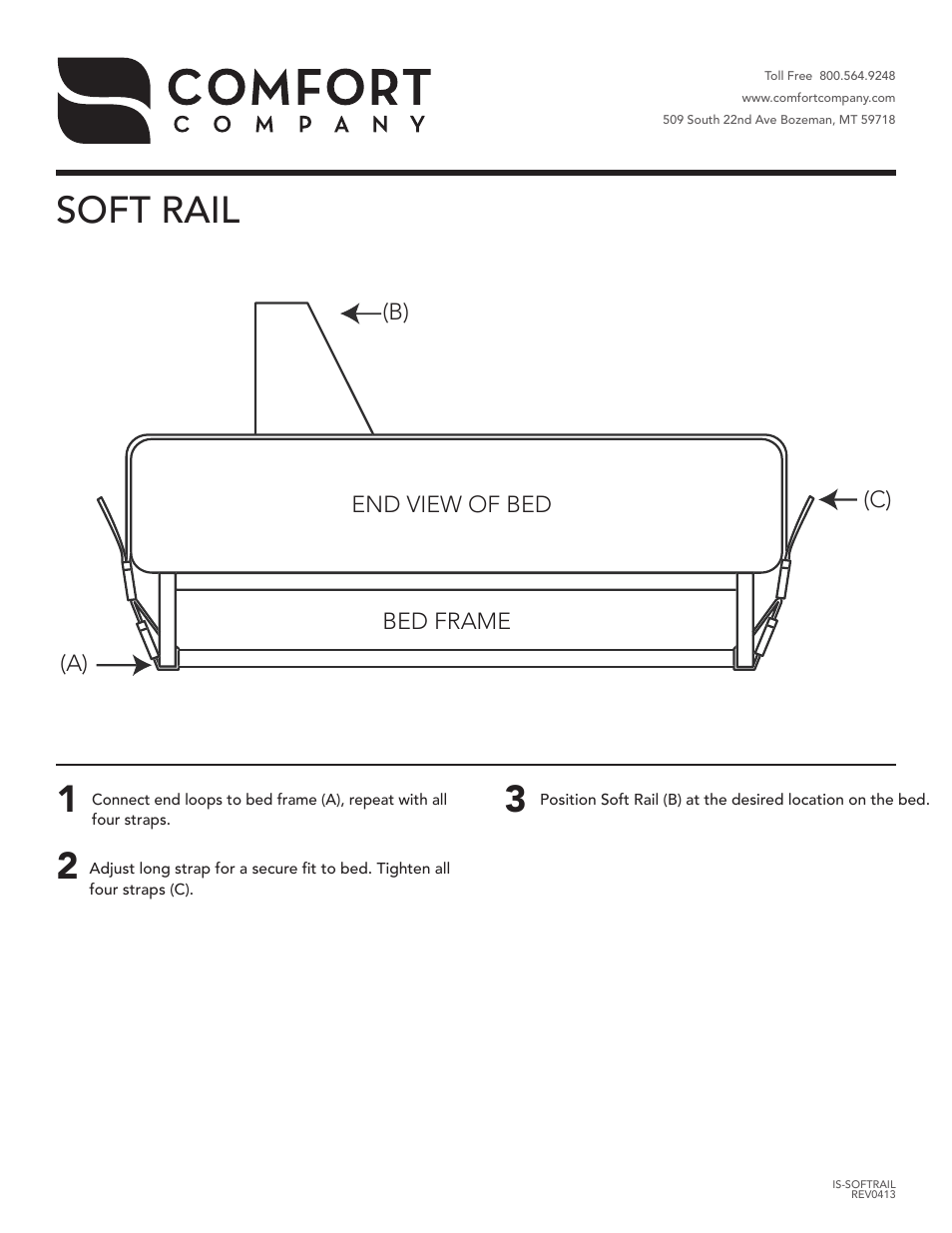 Comfort Company Soft Rail User Manual | 1 page