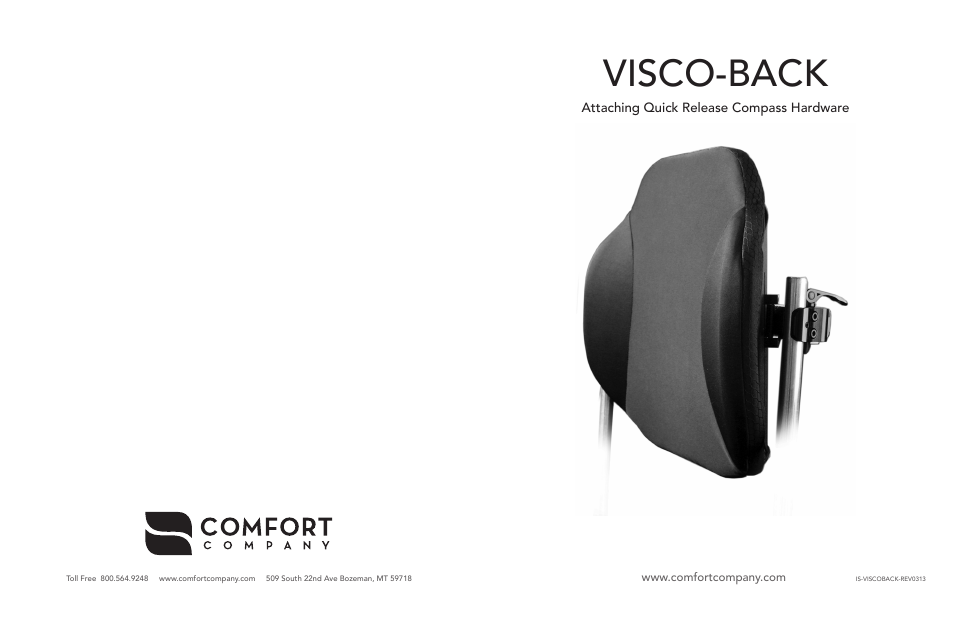 Comfort Company Visco-Back User Manual | 2 pages