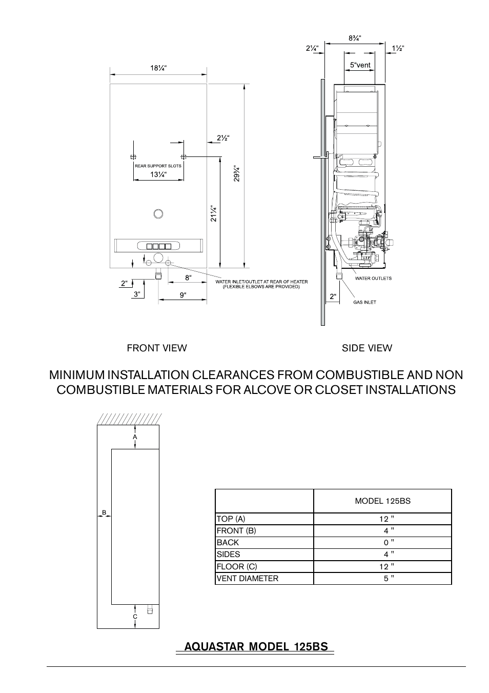 Aquastar model 125bs | Bosch 125B LPS User Manual | Page 3 / 22