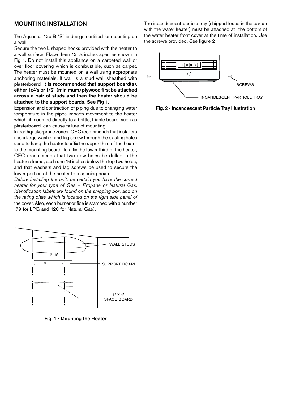 Mounting installation | Bosch 125B LPS User Manual | Page 6 / 22