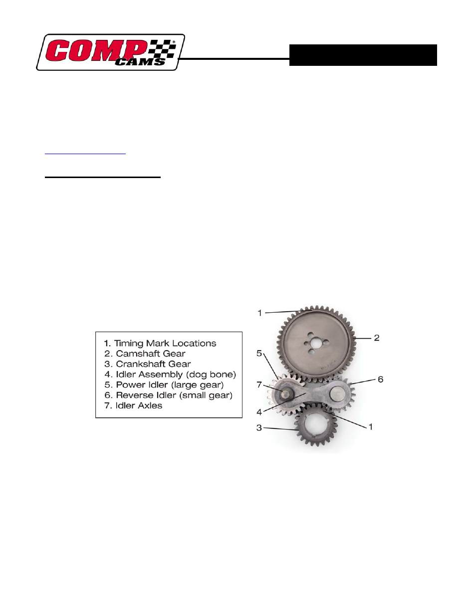 COMP Cams 4136 Gear Drive System Part User Manual | 4 pages