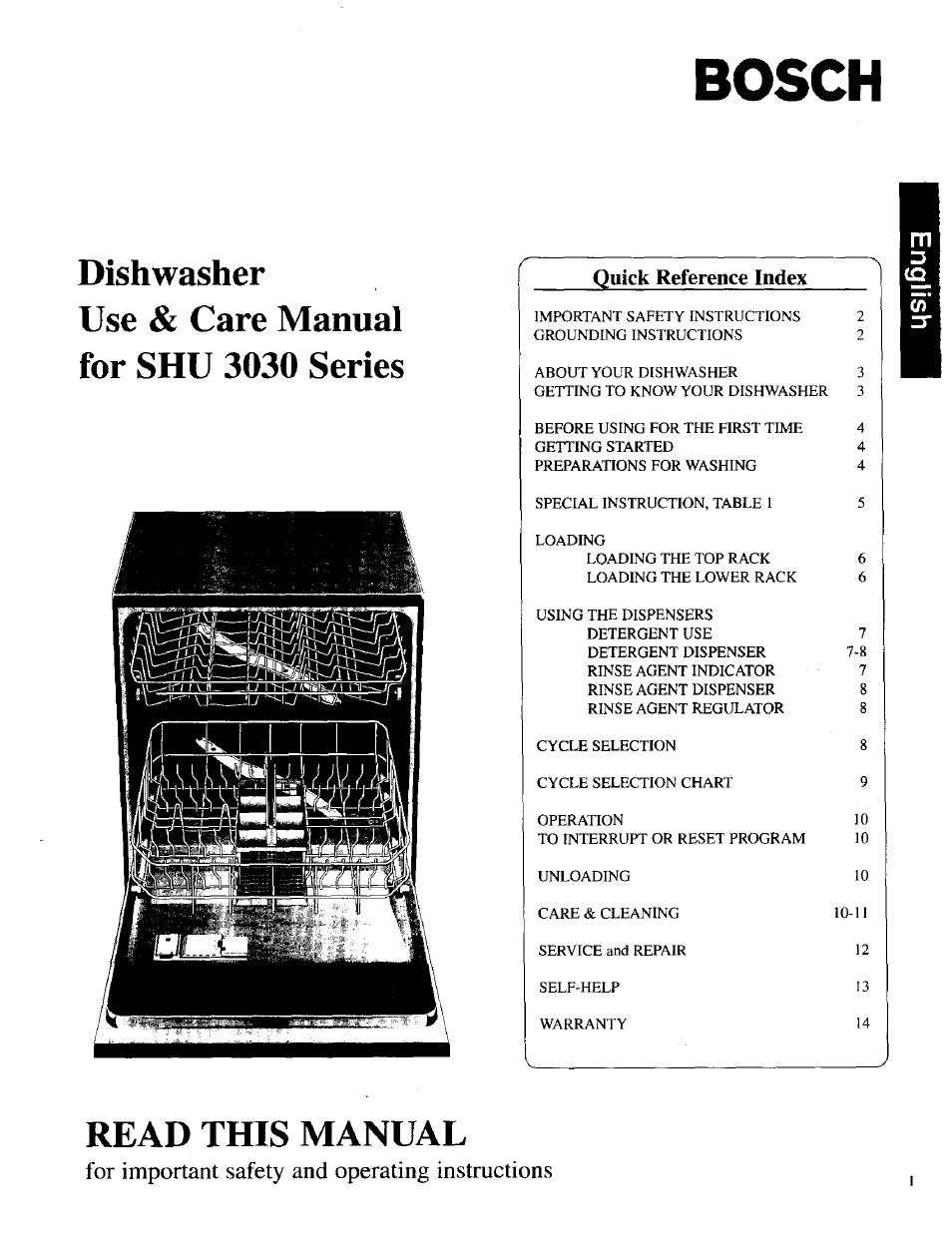 Bosch SHU 3030 User Manual | 16 pages