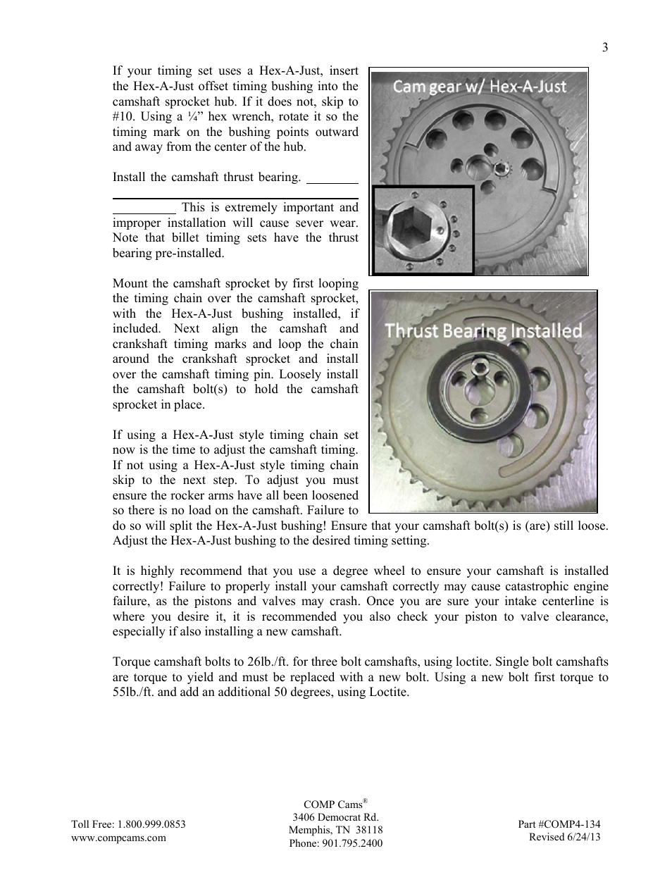 COMP Cams 9673T9 LS Timing Sets User Manual | Page 3 / 6