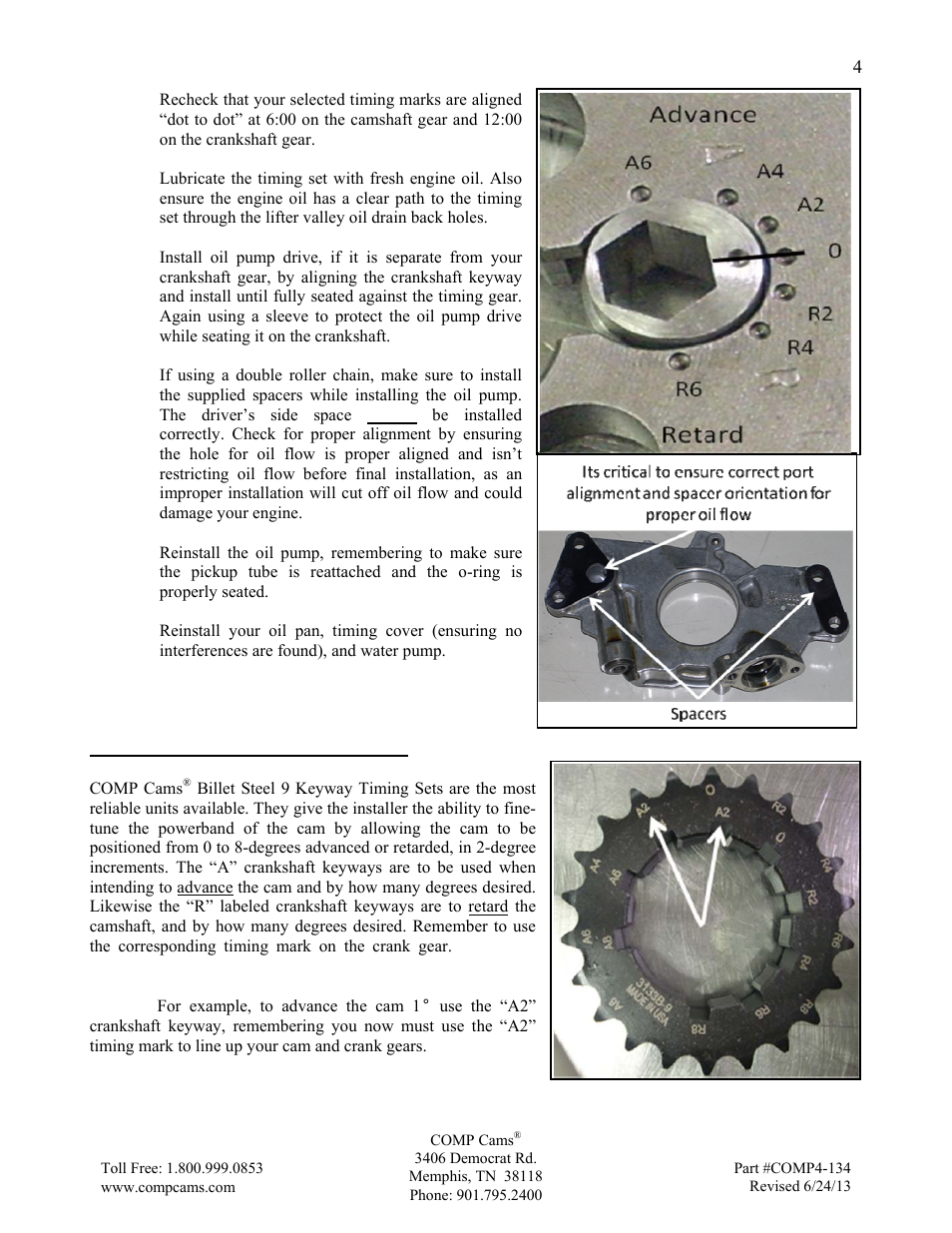 Crankshaft timing gear options | COMP Cams 9673T9 LS Timing Sets User Manual | Page 4 / 6