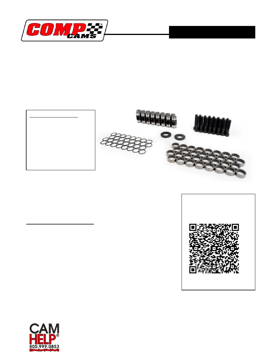 COMP Cams 13702-KIT Rocker Arm Trunion User Manual | 4 pages