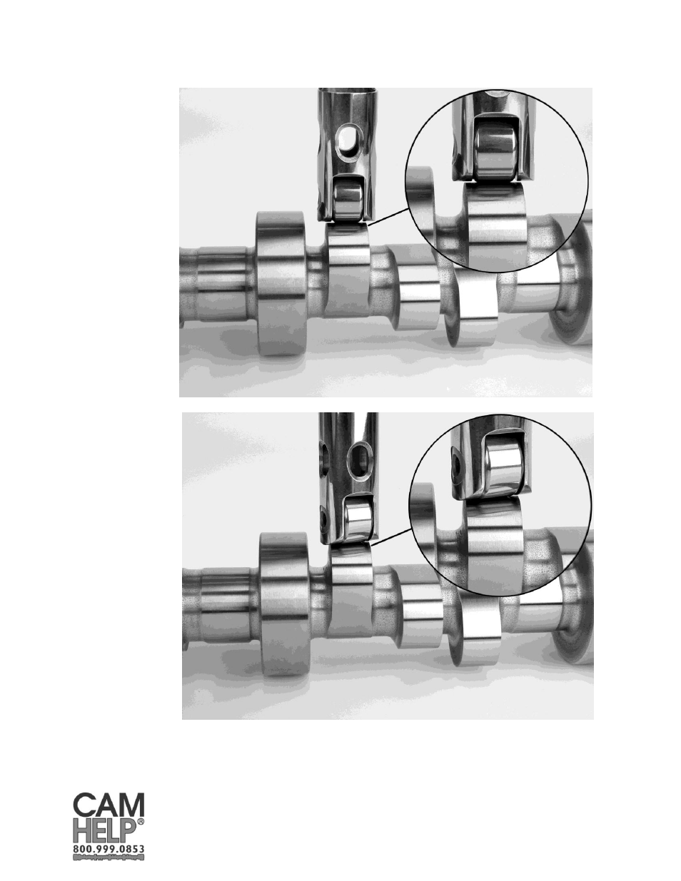 Correct, Incorrect | COMP Cams Elite Race Lifters User Manual | Page 2 / 6