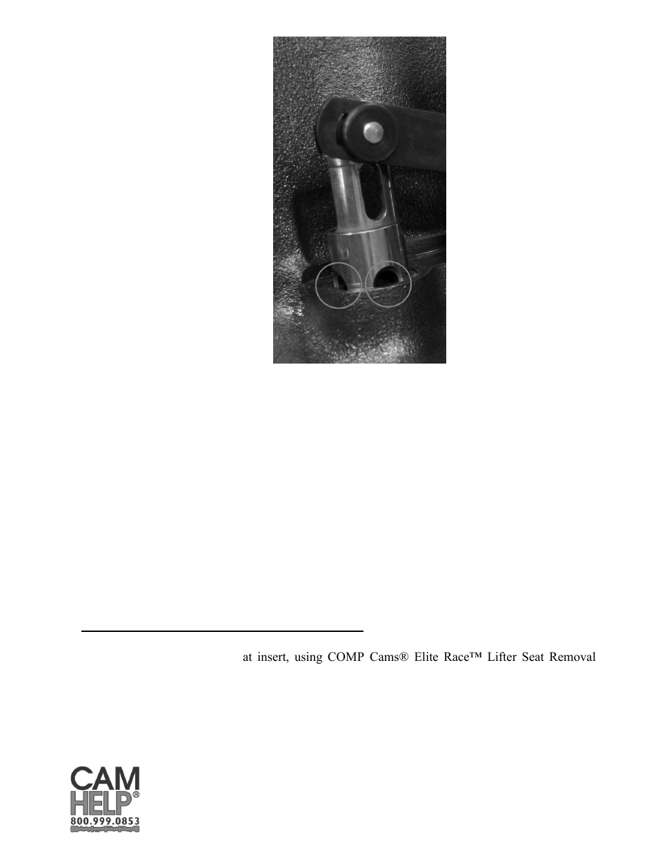 Pushrod seat insert removal & installation | COMP Cams Elite Race Lifters User Manual | Page 4 / 6