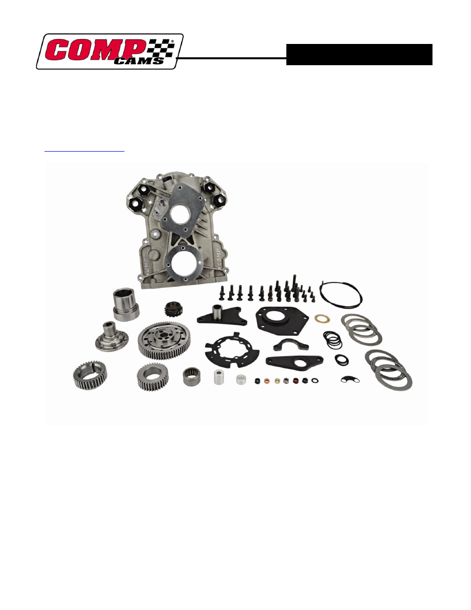 COMP Cams 5491 Sprint Car Front Drive Kit for LS Engines User Manual | 10 pages