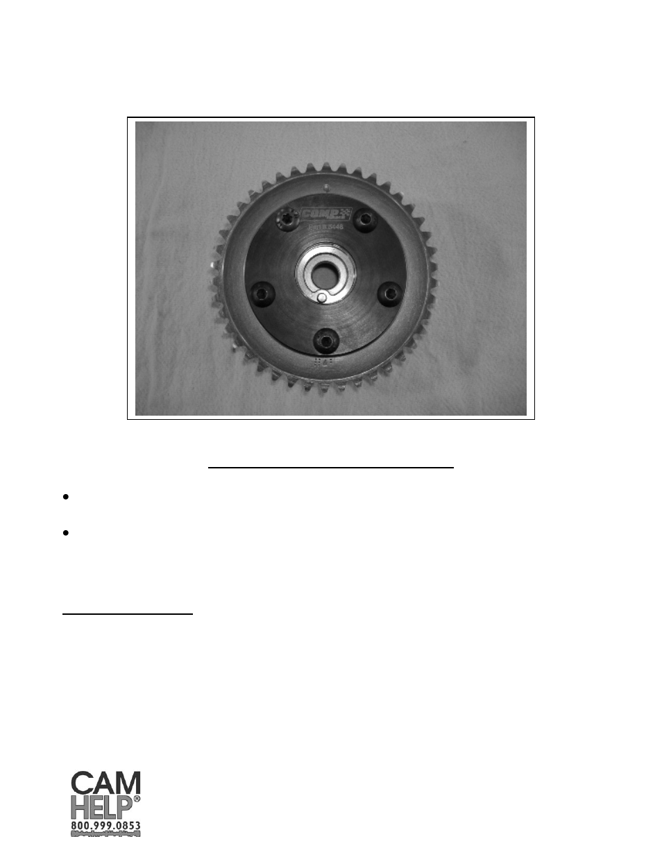 COMP Cams 5449 Ford 3 Valve Cam Phaser Limiter Kit User Manual | Page 11 / 14