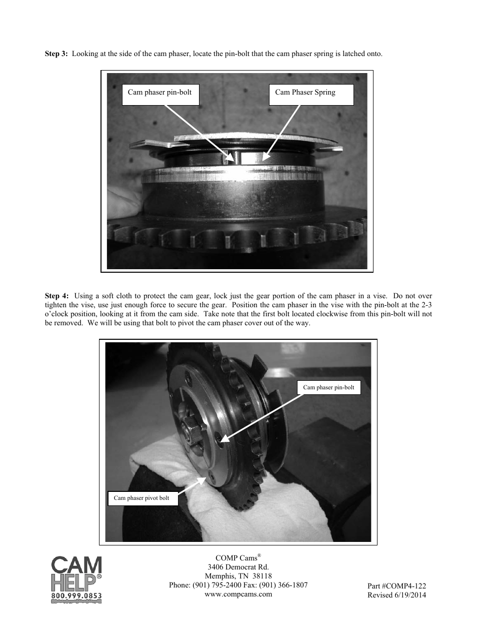 COMP Cams 5456 GM Cam Phaser Limiter Kit User Manual | Page 5 / 8
