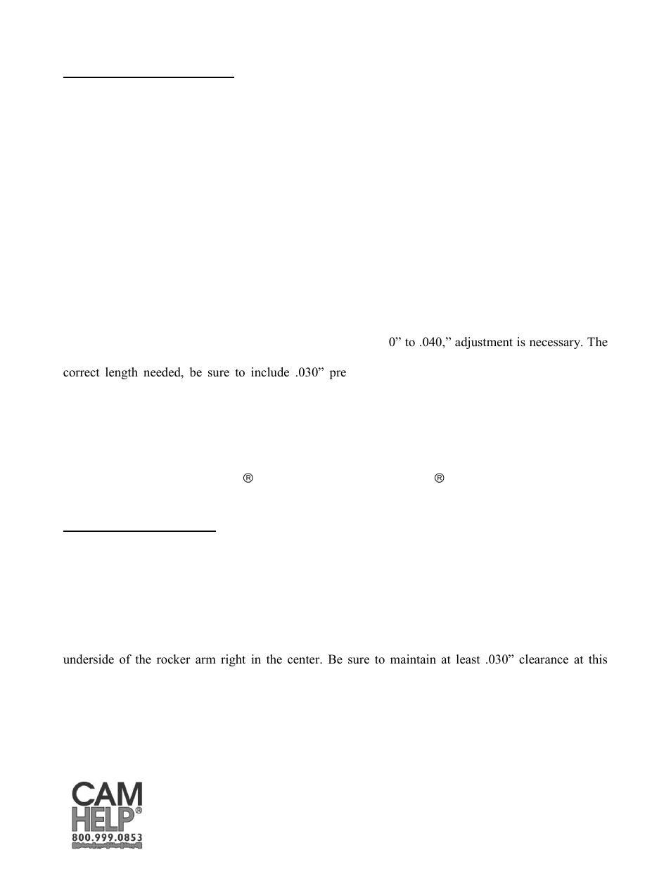 Rocker arm clearance | COMP Cams Camshaft Installation and Degreeing Procedure User Manual | Page 6 / 12