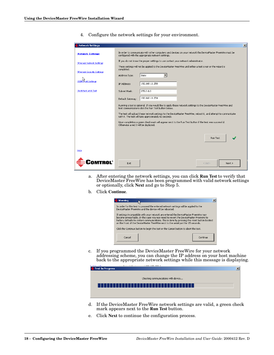 Comtrol FreeWire User Manual | Page 18 / 54