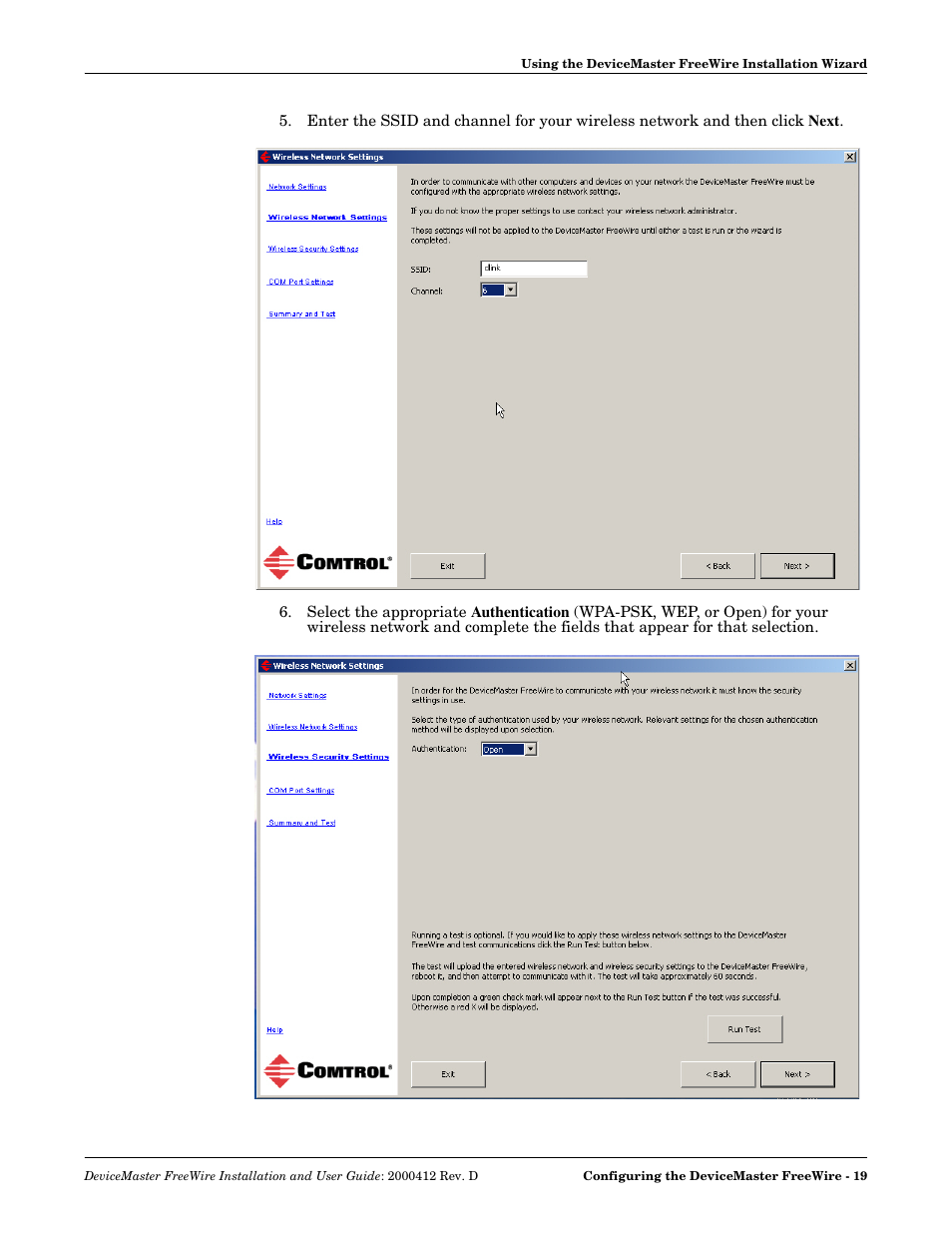 Comtrol FreeWire User Manual | Page 19 / 54