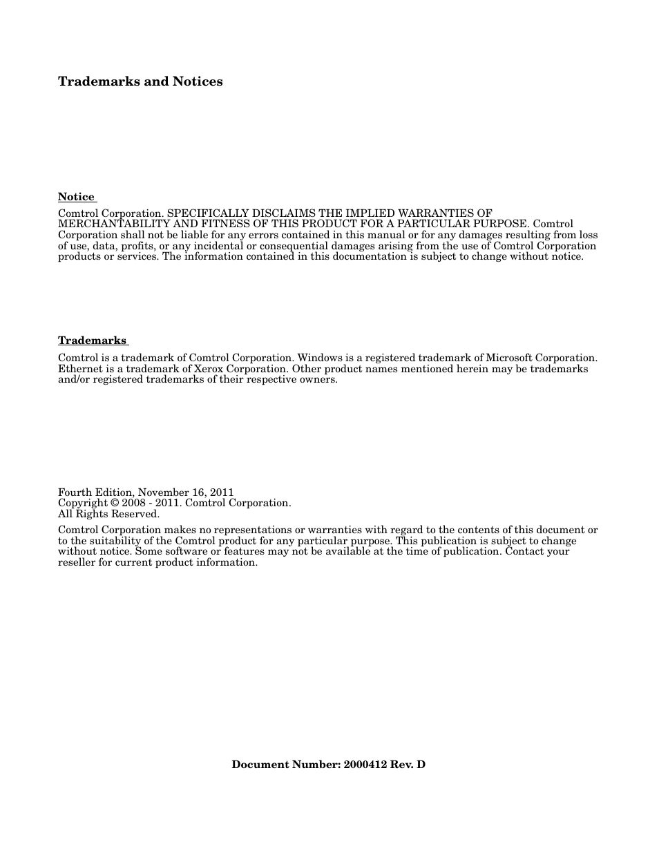 Comtrol FreeWire User Manual | Page 2 / 54