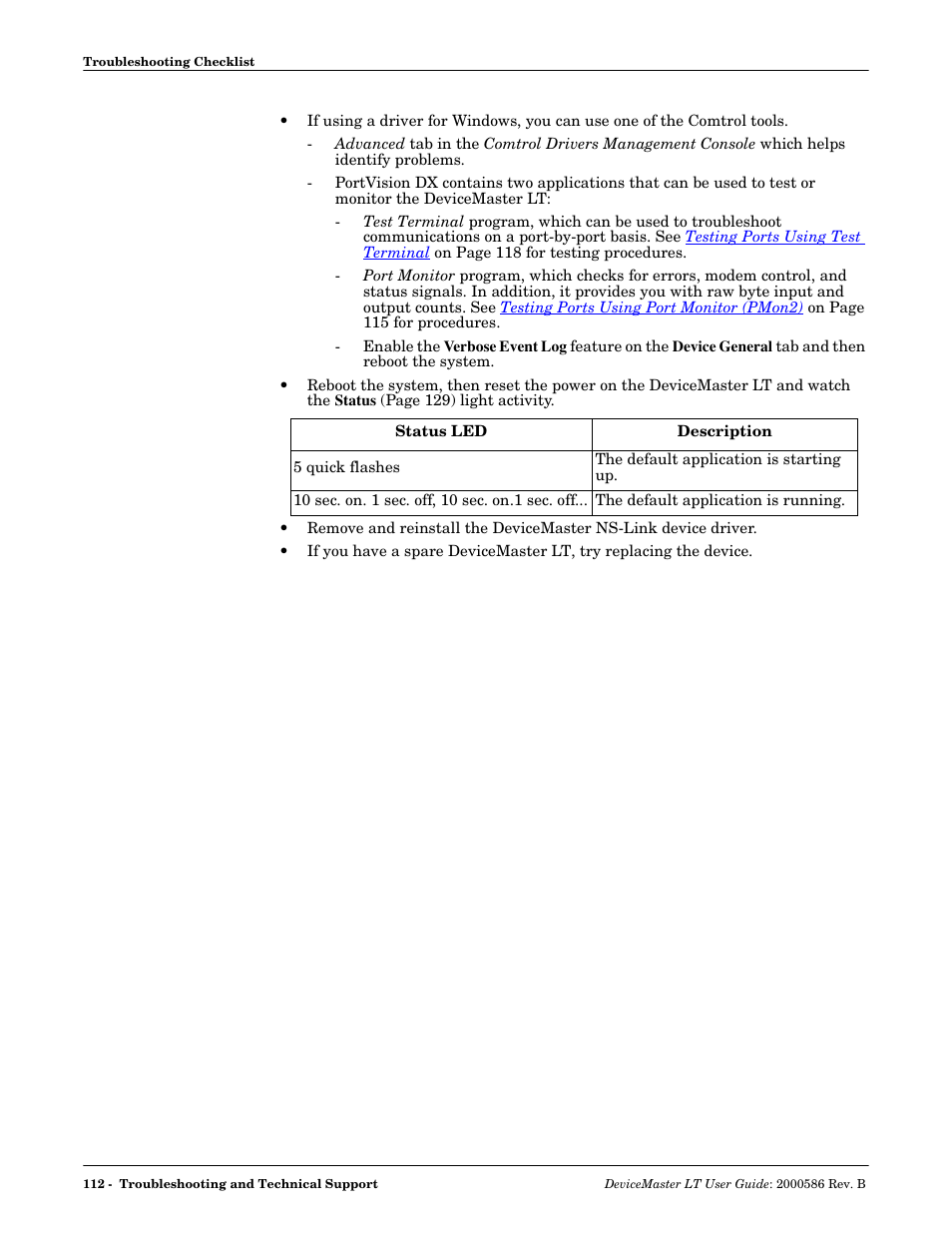 Comtrol DeviceMaster LT User Manual | Page 112 / 136