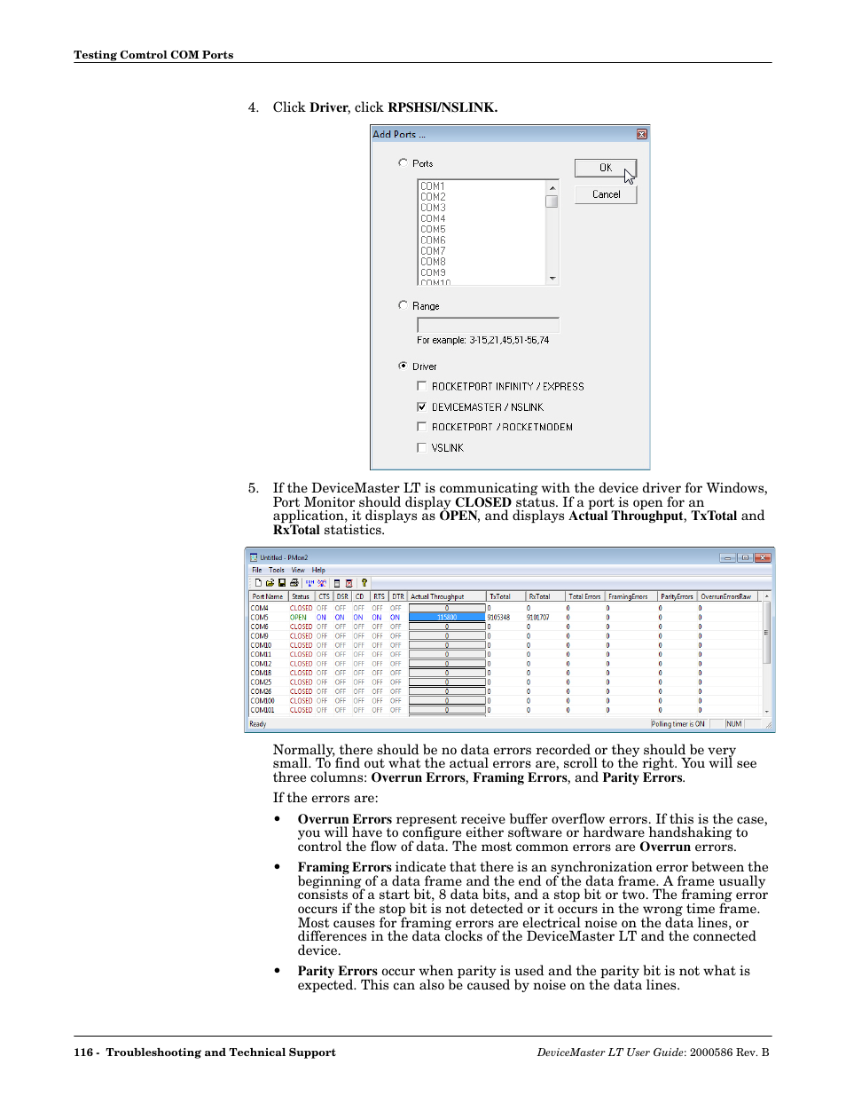 Comtrol DeviceMaster LT User Manual | Page 116 / 136