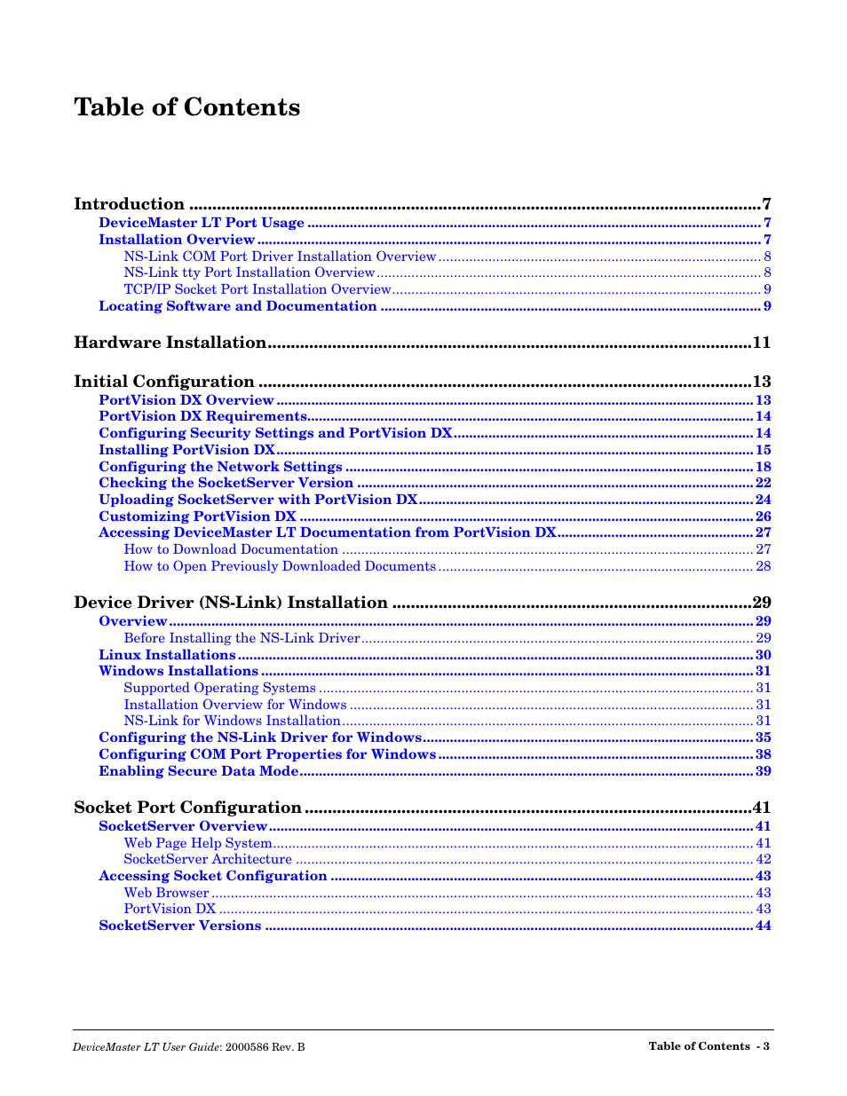 Comtrol DeviceMaster LT User Manual | Page 3 / 136