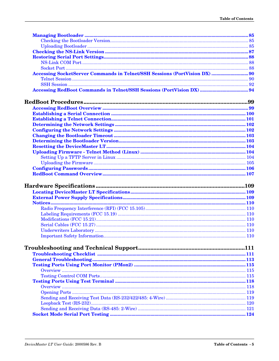 Comtrol DeviceMaster LT User Manual | Page 5 / 136