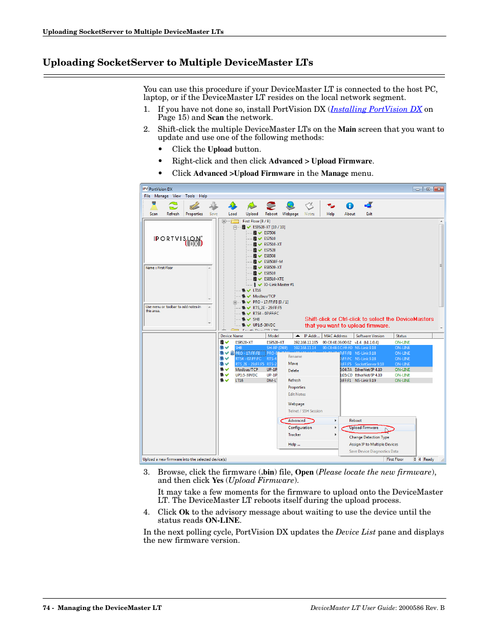 Comtrol DeviceMaster LT User Manual | Page 74 / 136