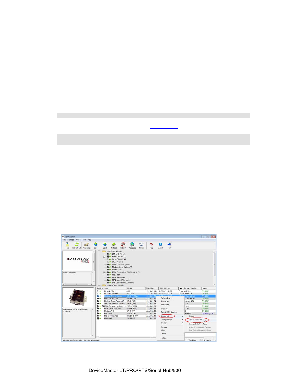 Uploading bootloader | Comtrol PortVision DX User Manual | Page 105 / 155