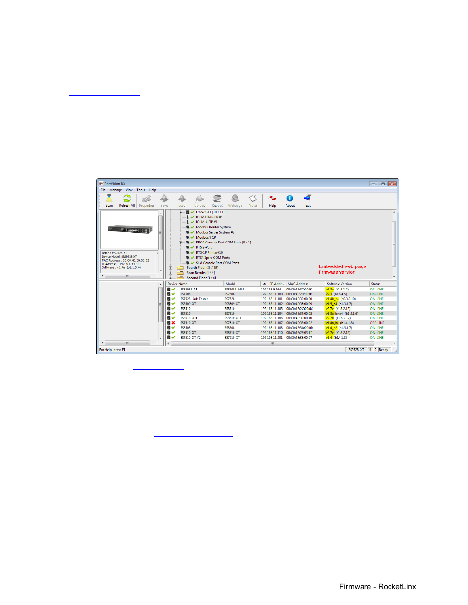 Checking the configuration web page version | Comtrol PortVision DX User Manual | Page 120 / 155