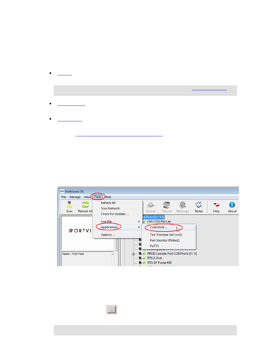 Accessing other applications, Adding shortcuts, Access your favorite applications | Comtrol PortVision DX User Manual | Page 143 / 155