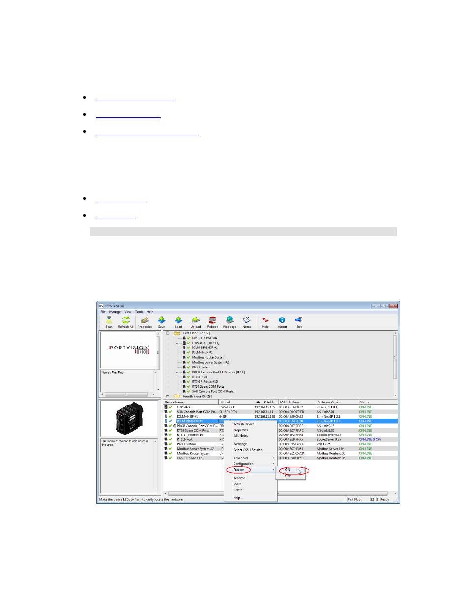 Troubleshooting, Using the led tracker, Io-link master | Tracker | Comtrol PortVision DX User Manual | Page 153 / 155