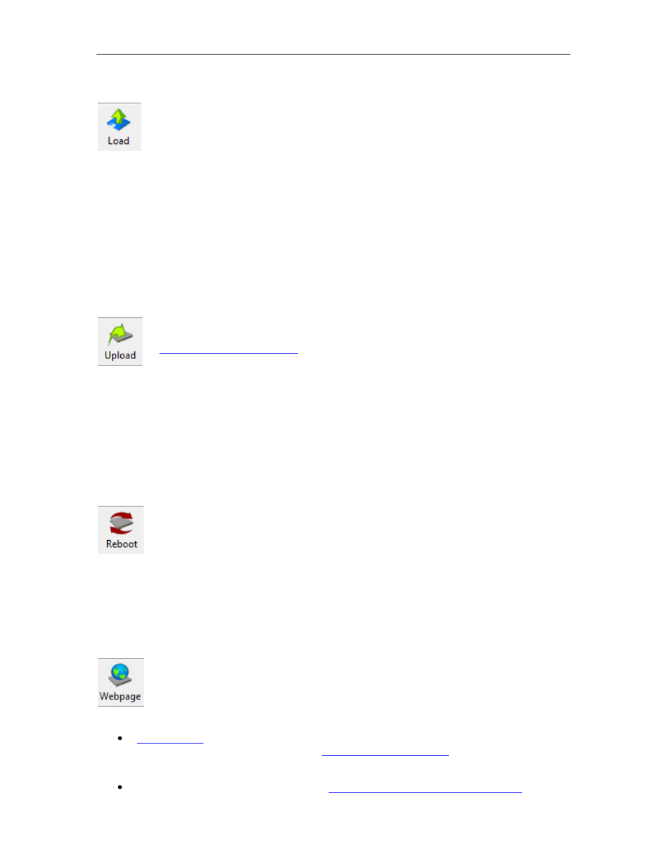 Load, Upload, Reboot | Webpage | Comtrol PortVision DX User Manual | Page 25 / 155